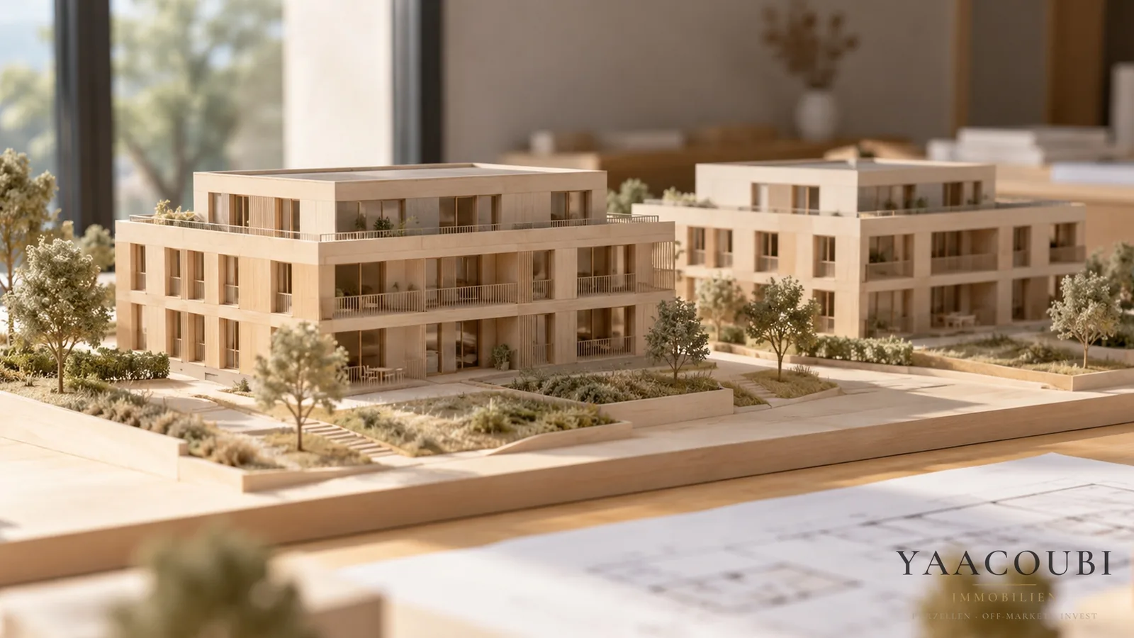 Architekturmodell eines Wohnquartiers