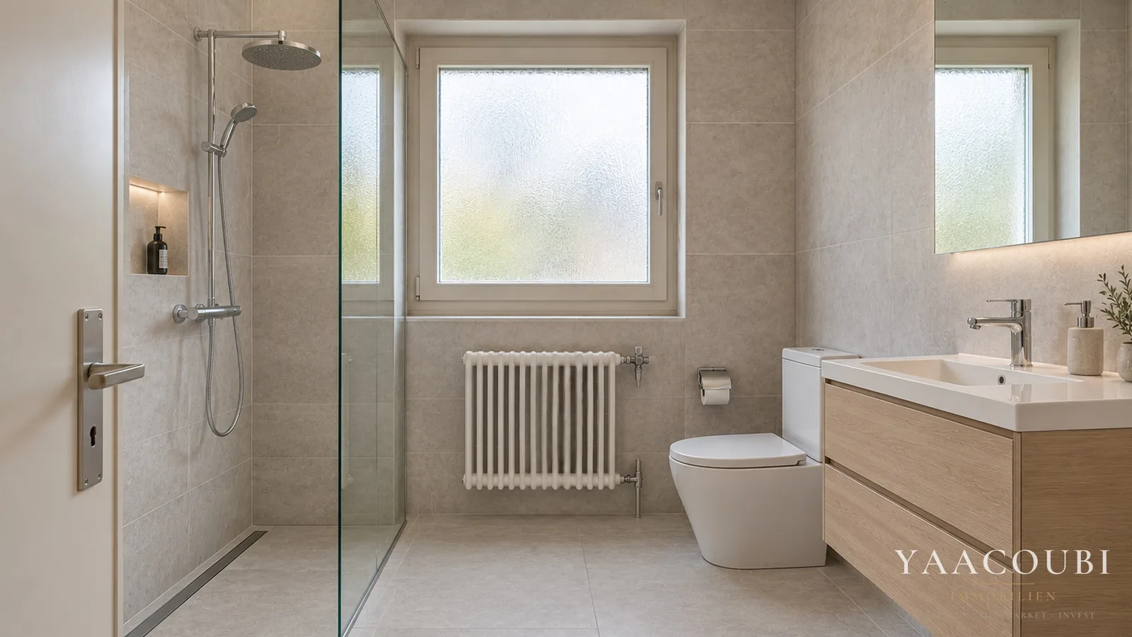 Badezimmer einer Wohnung, Nach der Erneuerung