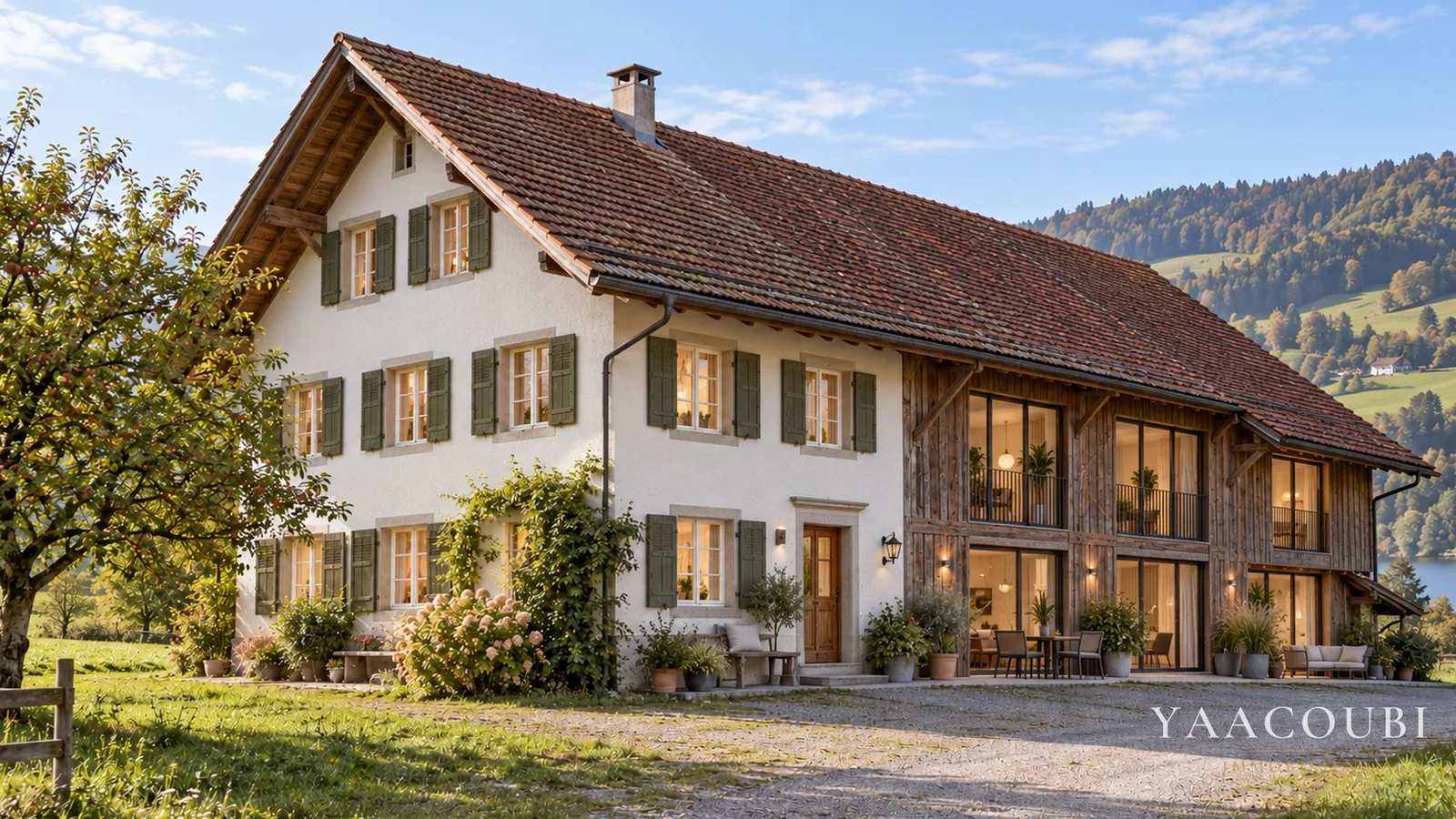 Bauernhaus mit angebauter Scheune, Nach dem Umbau
