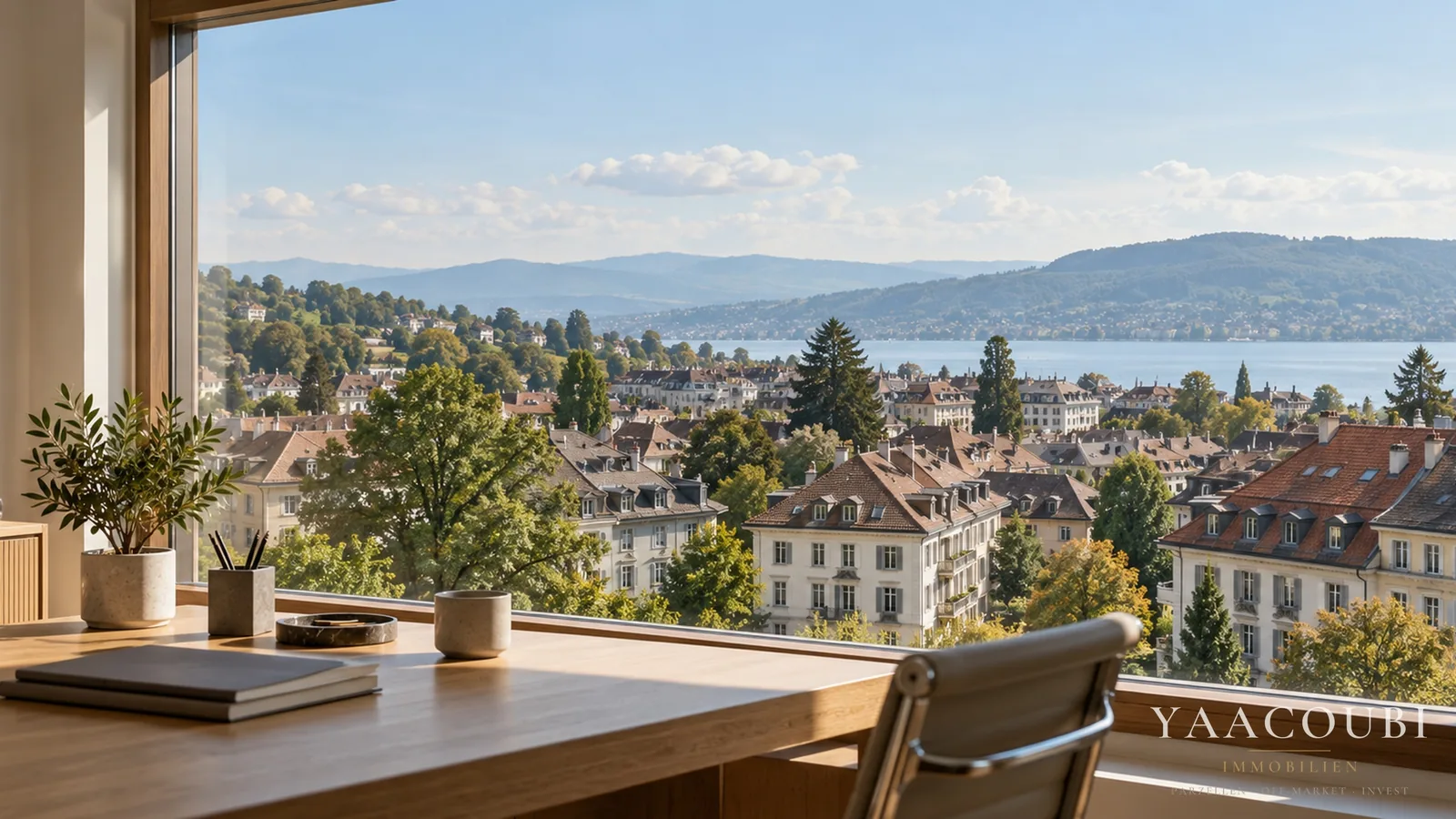 Büro mit Blick über Zürich