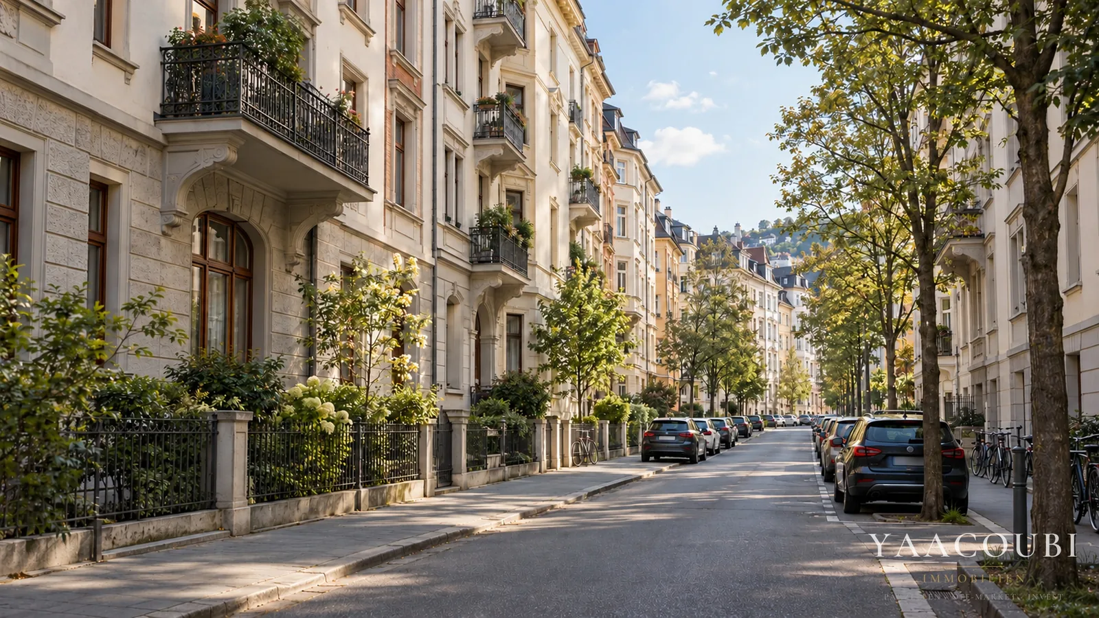 Strasse in einem Zürcher Stadtquartier