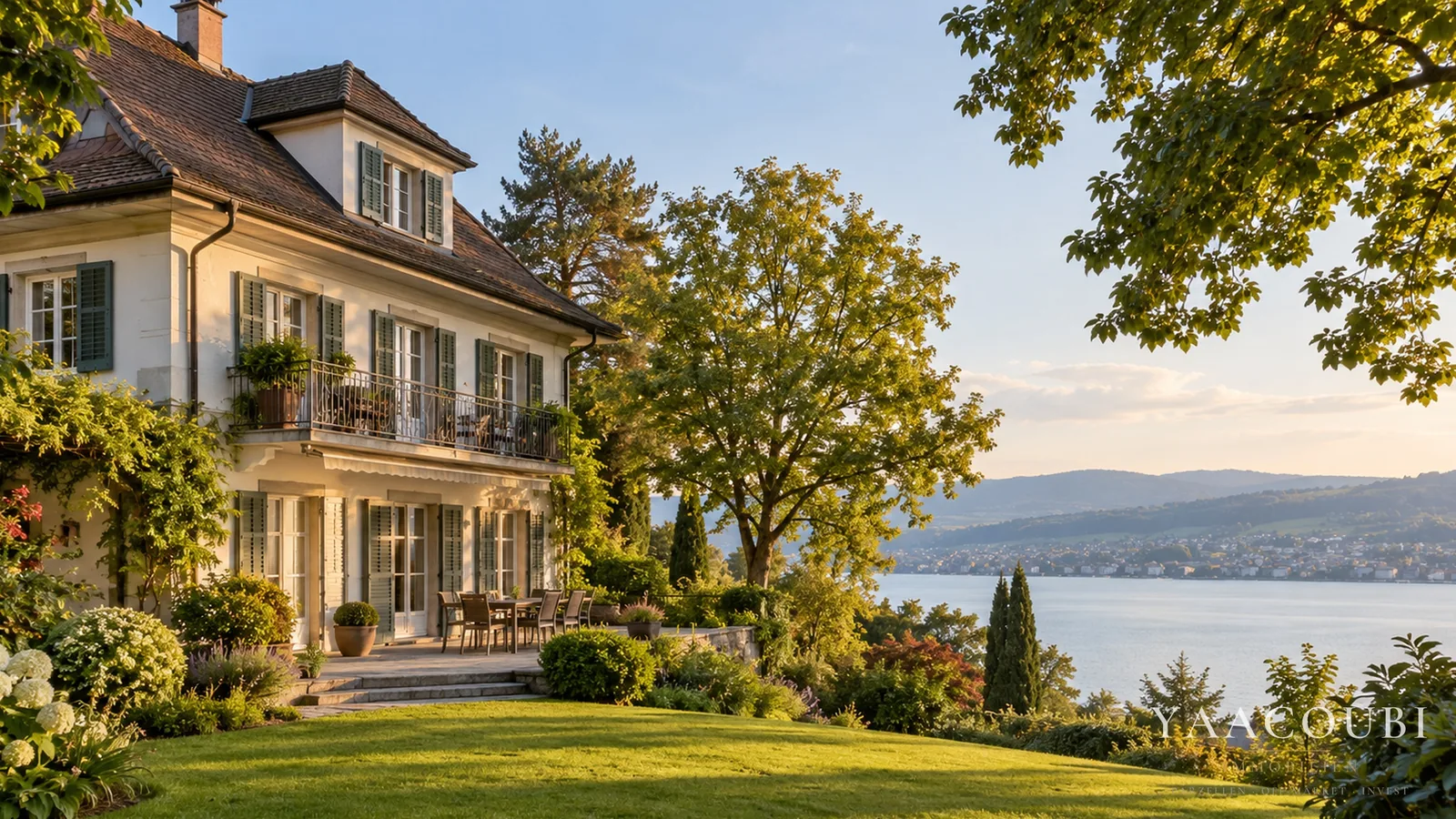 Villa mit Garten und Seesicht